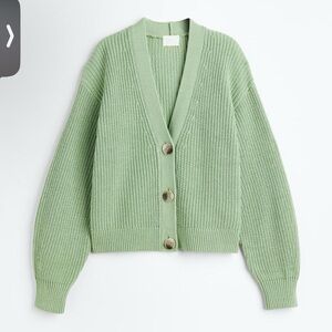 H&M green cardigan